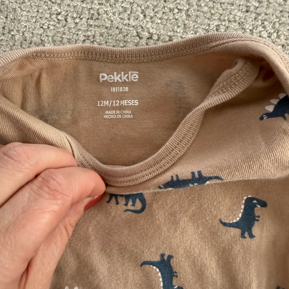 Pack of 3 Long Sleeve Baby Bodysuits - Blue, Gray, and Tan - Picture 5 of 5